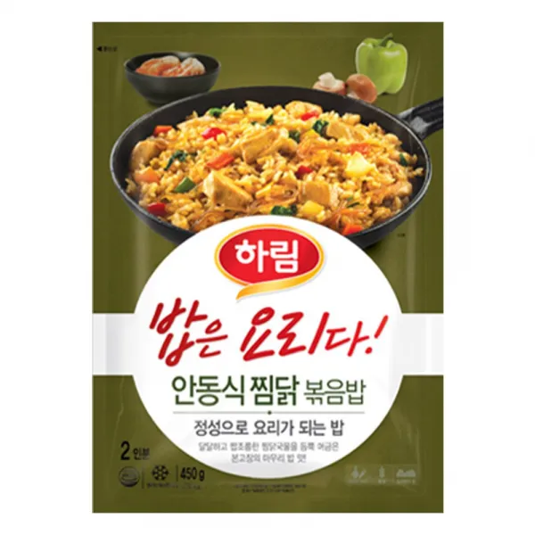 [퀴클리몰] 하림 밥은요리다 안동식 찜닭 볶음밥 450g (225g x 2개), 1개