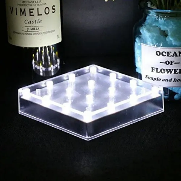Ardux LED 꽃병 베이스 라이트 베이스 배터리 프리©재플레이트 피보험자© 홈 플랜트 가든 D©sure 화이