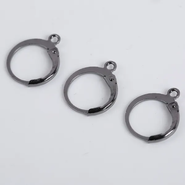 굿럭 액세서리DIY 화물 공급원 14 12MM 순동질 원형 프랑스 갈고리 클립귀걸이 핸드메이드 부품 재료 x2개