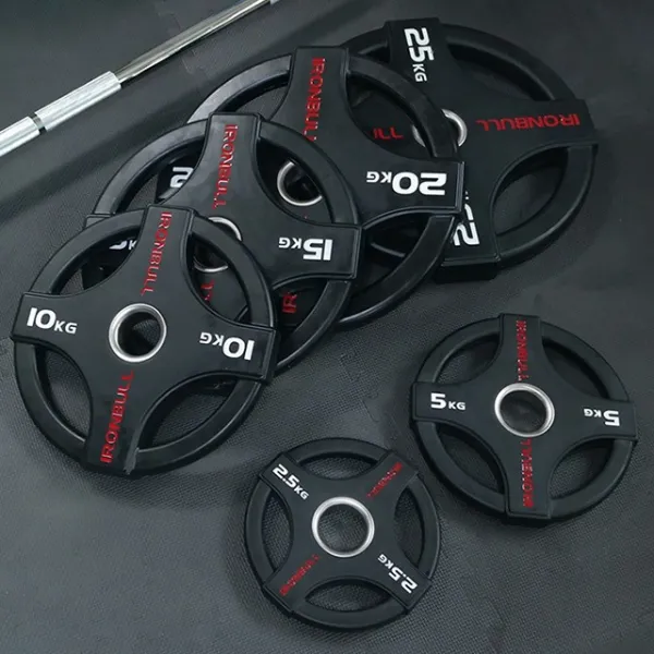 아이언불 프리미엄 헬스 블랙 4홀 바벨 중량원판 세트 2.5kg~25kg, 아이언불원판 2.5kg x 2개