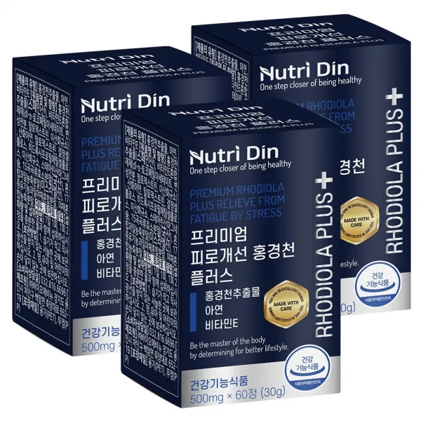 뉴트리딘 프리미엄 피로개선 홍경천 플러스, 60정, 3개