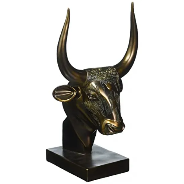 NMT 디자인 Toscano Apis the Bull 이집트의 힘의 신 흉상 조각상 10 인치 Polyresin 청동 마감 - P096400B9HOBM64, 기본