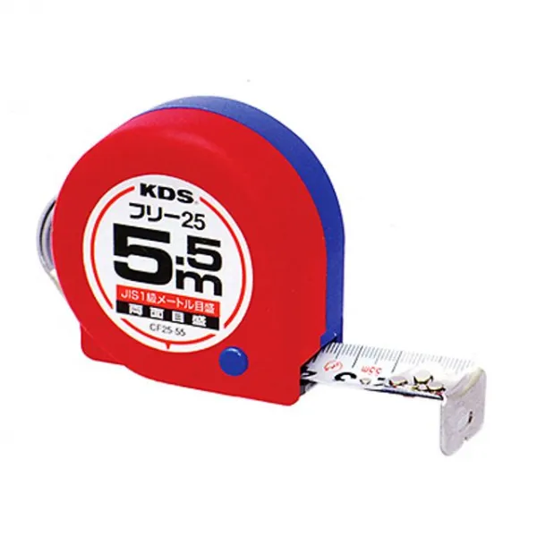 KDS 줄자수동 F25-55BPS 382-0026 고무그립 오토락 파이자 워킹자, 1개