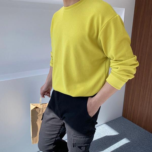 간빠레 모데이 데일리 남자 쭉티 긴팔 티셔츠, 블랙