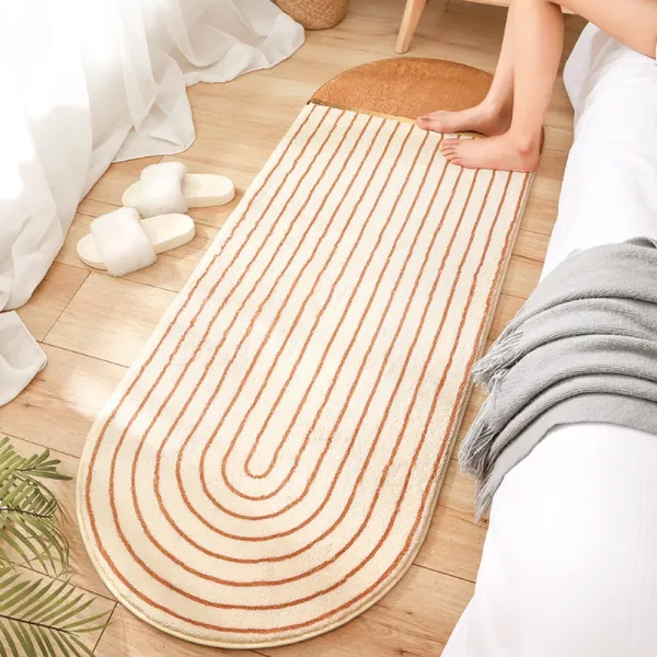 뽀송한 심플 모던 발매트 북유럽 카페트 러그 거실 침대옆 소파 바닥 긴러그 (60X180cm), C
