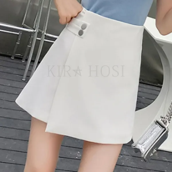 Kirahosi 플리츠스커트 여름 여자 반신 치마바지 팬츠 스커트 체크 30호 Cbhpcs1