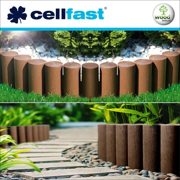 셀파스트(Cellfast) 정원 말뚝(테두리) 2.3m, 정원말뚝 4 STANDARD 34-041(브라운)