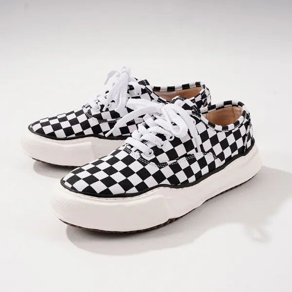 넝마주이 흑백 바둑판 칸용해 하라쥬크 미하라 야스히로 인싸템 로퍼 슈즈 캐쥬얼