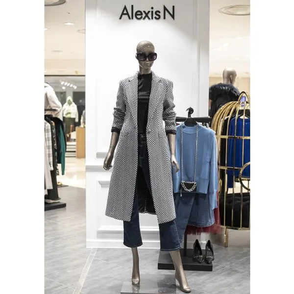 제시뉴욕 원버튼 사선패턴 울코트BBA-NRHL0390