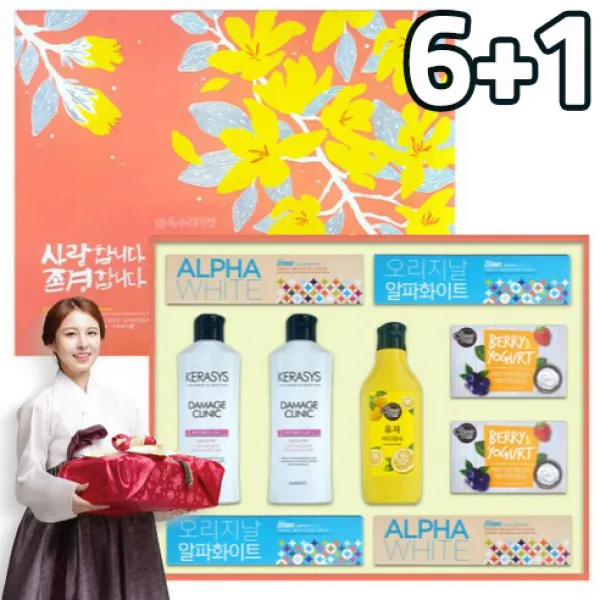 리브포어스 애경 사랑나눔9호 추석 설 명절 선물 선물세트 부모님 시어머니 처가 친정 집들이 회사 거래처 직장 선생님 어린이집 유치원, 6세트(1세트 추가증정)