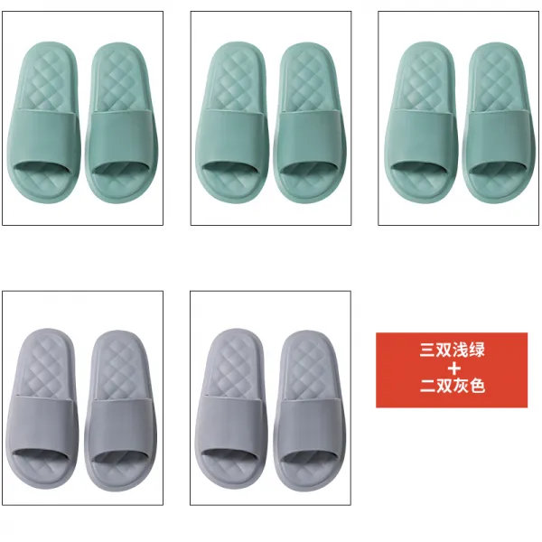 홈 5컬레 샌들슬리퍼 여성 여름 실내 손님을 대접하다 인 욕실 목욕 미끄럼방지 호텔 방취 커플 남자 3217278041, 여성 40-41 (3쌍 )_남자 44