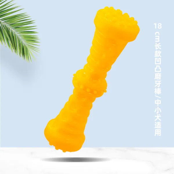 Jun.08 215번 개완구 독신기 발성구 테디비 곰 파두 고무공 소형견 칫솔질용품Z, 18cm 슬 림 스틱 옐 로 우