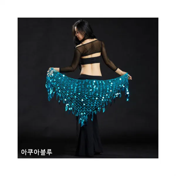 시경 춤꾼 라틴 스팽클 밸리 힙스카프 PX19560, 아쿠아블루