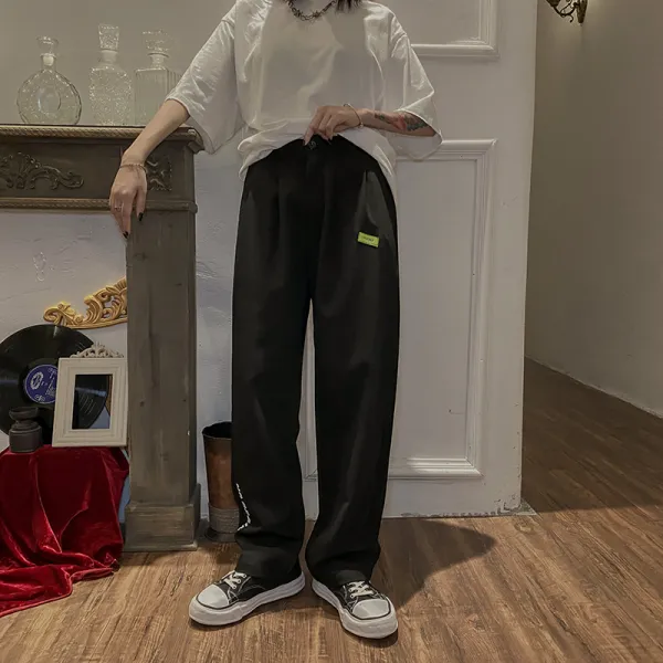 Jan.30 317번 미구 항시 블랙 컬러 정장 바지 여자 일자 와이드하게 떨어지는 느낌에 날씬한 정장 바지 봄가을Z