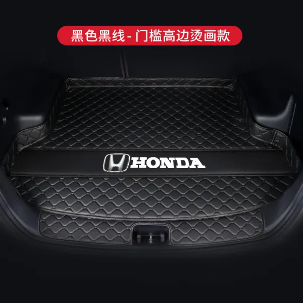 혼다 CRV 혼동리 자동차 트렁크 패드 풀포함 전용 매트 용품 두께, 블랙 블랙 라인 그림 하이 문타입
