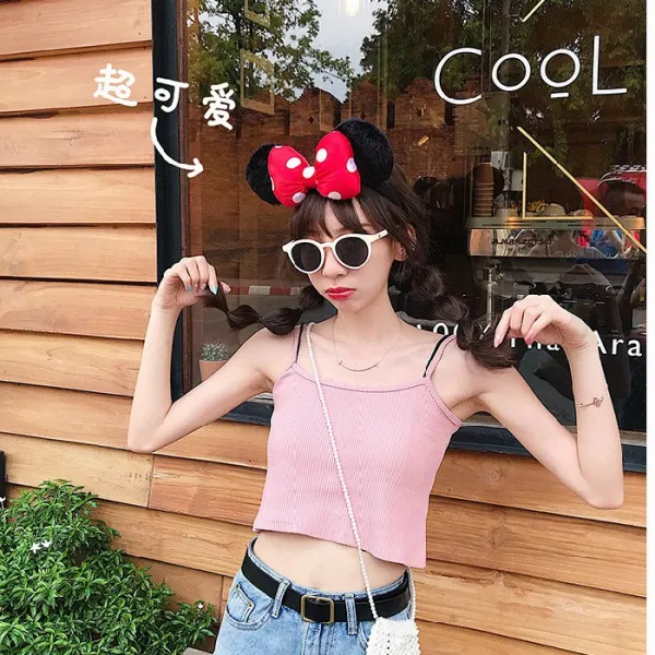 여름 슬림하다 작아 보이다 민소매 조끼 여성감 밖 입다 조심하다 기항 맛 짧다 스타일 상의 여자