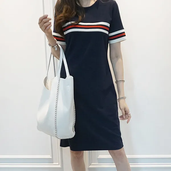 모니카룸 여성용 에펠반팔ops (자체제작)/원피스(55~77)