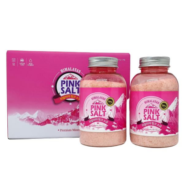 히말라야 핑크 소금 370g 2개입 선물세트 집들이 답례품, 1개