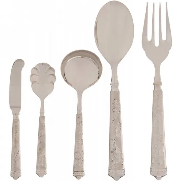 Ricci 5-Piece Audubon Birds of Paradise Flatware 안주인 세트