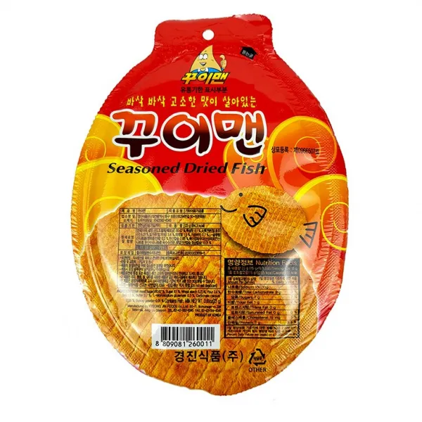 경진 꾸이맨 23g 캠핑 술안주 야구장에서 간식 심심풀이 나들이갈때 야외에서 쥐포, 단품