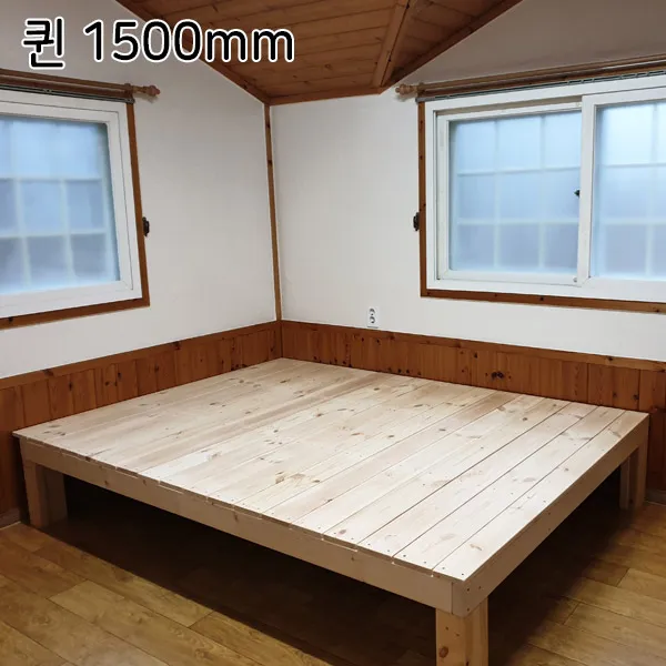 착한테이블 평상침대 프레임 저상형 깔판 퀸침대 원룸침대 미니침대 1인용침대 맞춤가구 천연원목 퀸 Q 