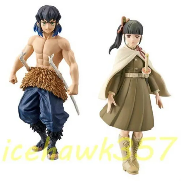 포스터부 부리히라 이노스케 본모습&율화 낙가나 귀멸의 칼날 피규어 반노 장# 노형 전2종 세트/반프레스트 세피아 조형