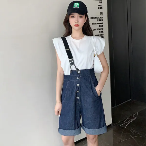 소금기가 가능하고 단 키에 키가 커 보이는 여신 스타일의 옷 숄더 멜빵 여 여름