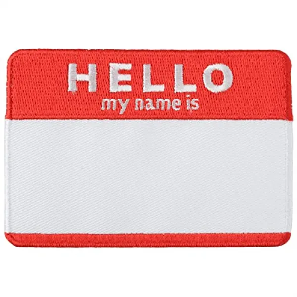 단순성 'Hello Name Tag Applique Clothing Iron 패치 2.5' 'x 3.6 (Hello My Name is), Hello My Name is, Hello My Name is