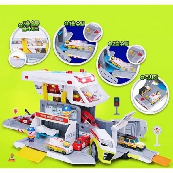  인기키즈템 뽀로로 변신 구급차 구급본부 트랜스폼 슈팅놀이 엠뷸런스장난감 구급차장난감 출산/육아 # 10724ea S012g # 쿠팡 본상품선택