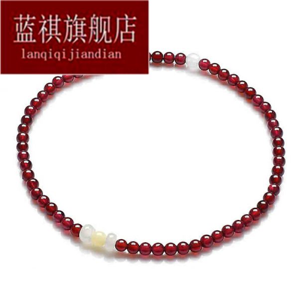 액세서리 천연 크리스탈 4a급 가넷 발찌 여 패션 선물 에스닉