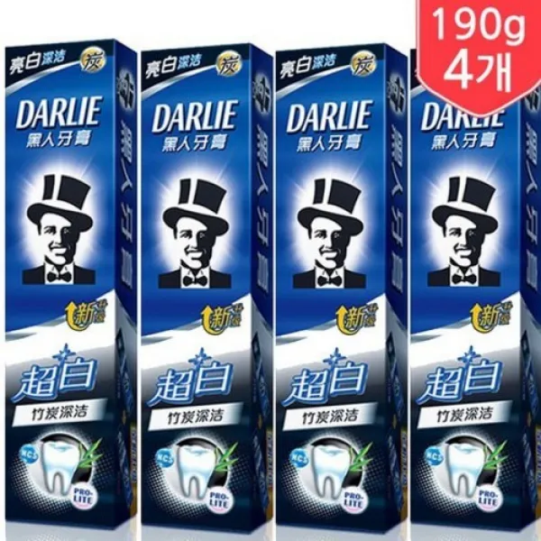 DARLIE 달리 올샤이니 미백 치약 4개 공QQ2210, 190g, 4