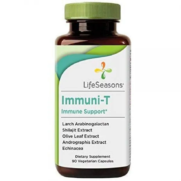 [미국 직구] Life Seasons Immuni T 면역계 부스터 보충제 감기와 독감 예방 백혈구 생산 촉진 채식 캡슐 90 정, 90정, 상세페이지참조