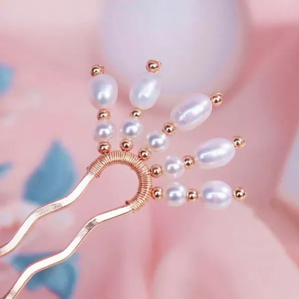 머리 몽화 기록함 두리번거리다 아들 같은스타일 담수 진주 배비녀 헤어액세서리 엔틱 중국전통의상 악세사리 4976621934