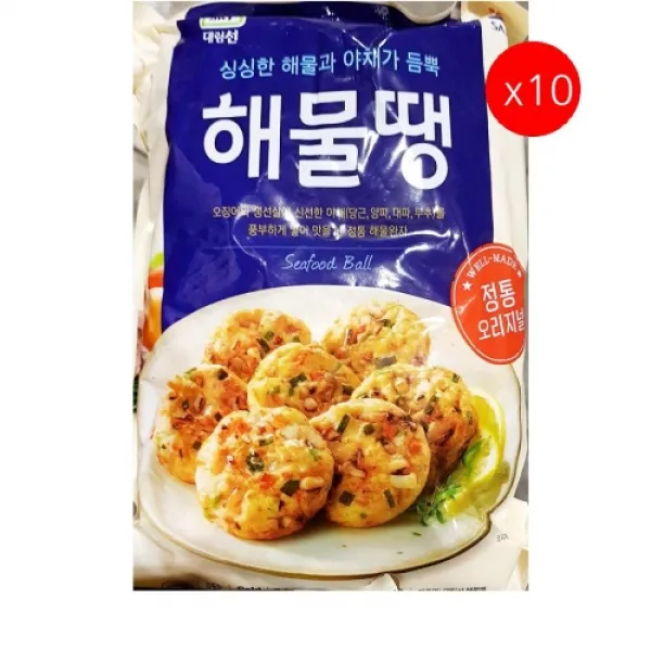  더착한푸드 대림 해물땡 1k 10개 식자재마트 대용량 업소용 해물땡 육가공 즉석식품 간식 안주 동그랑땡 해물동그랑땡