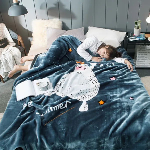 Yimanting 겨울 보온 심플 담요 33443859 뛰다 곰