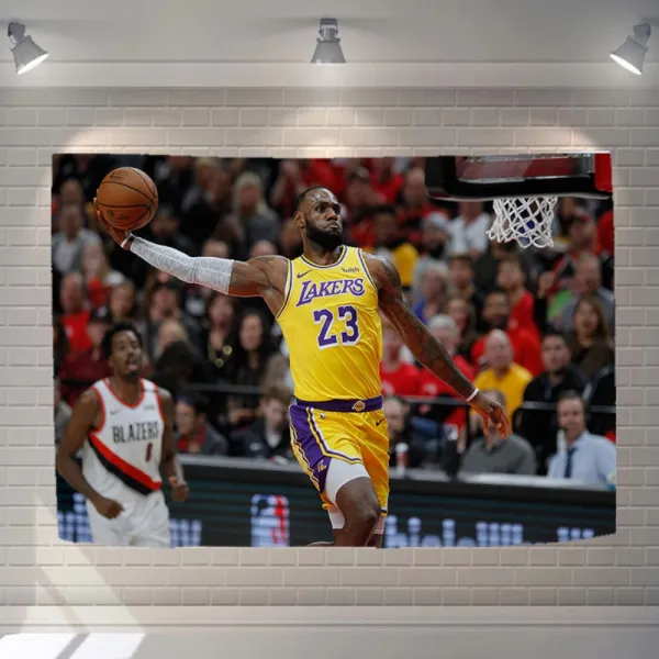 NBA 침실 거실 다용도 인테리어 포스터 현수막 마이클조던 커비 커리 패브릭포스터 벽장식 커튼, 제임스 덩크슛