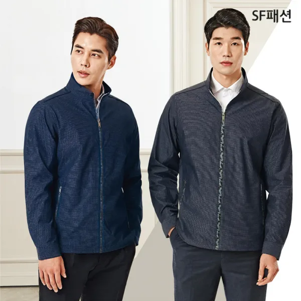 춘하 전사지퍼 스트레치 내근직 자켓 근무복 스판 점퍼