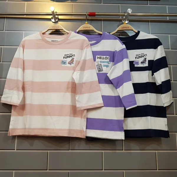 유솔 동아백화점 쇼핑점 50% 세일~~!!! 땅깡 스트라이프 7부 여아티 15.9 ULLA19452