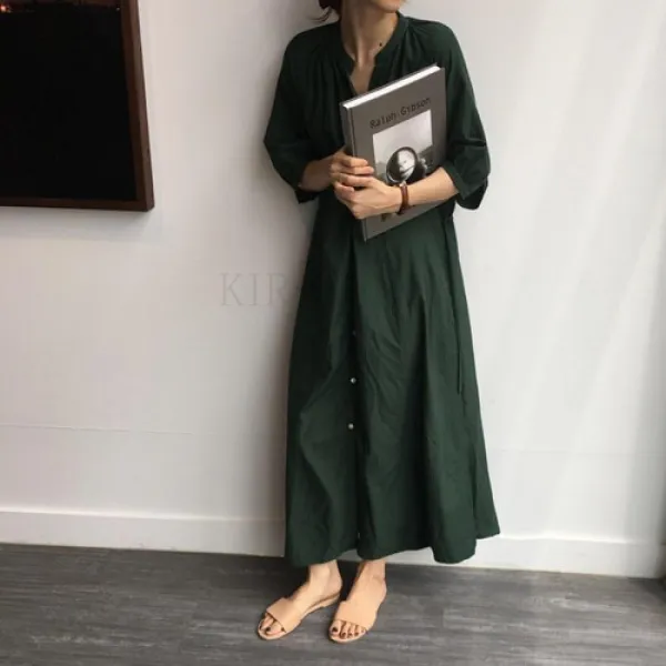 Kirahosi 셔츠원피스 공항패션 여성 대학생 데일리룩 87호+ 덧신 증정 Cc9dkkr