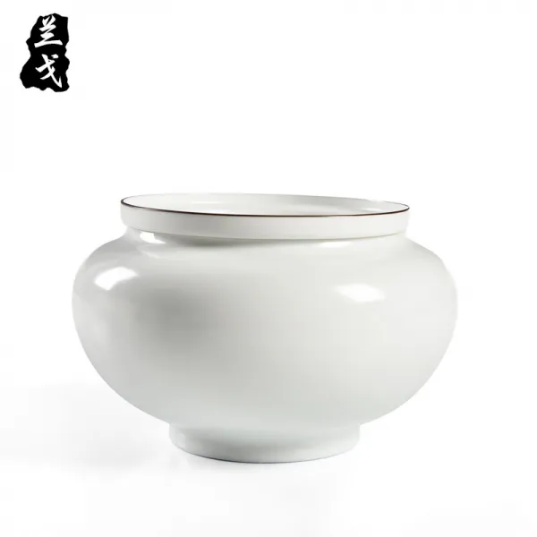 랭고 차를 잎 깡통 잔을 건설함 다기 부품 물통 다도 영매, 정토버터 화이트 건수 차 잎 찌꺼기