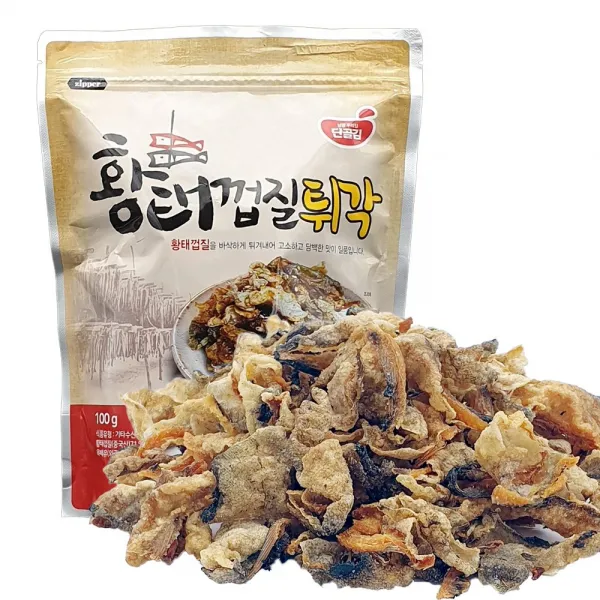 남광식품 콜라겐이 풍부한 황태껍질 튀각 명태껍질 부각 100g 1봉
