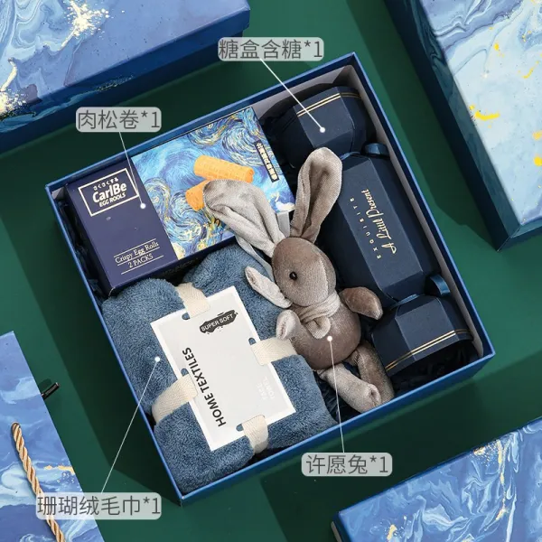 삼호유통 하객정장 길동무 예 여성 신랑들러리 실용적 결혼 남성 하객룩 만월 생일 미니선물, 21x21x9cm, 별이총총한하늘 블루 -A 타입