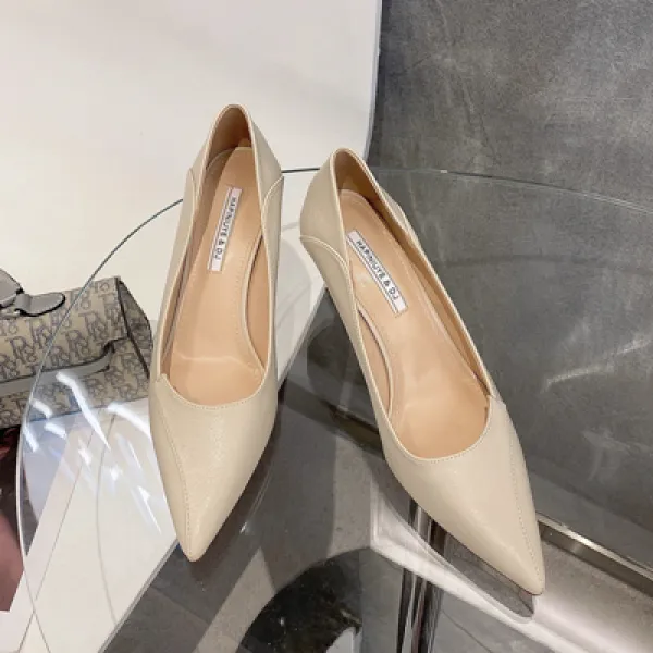 모모커머스 블랙스틸레토힐 하이힐 여성 신선 인싸템 프렌치시크 직업 늦바람 부드러운 미들힐6cm이하 단화