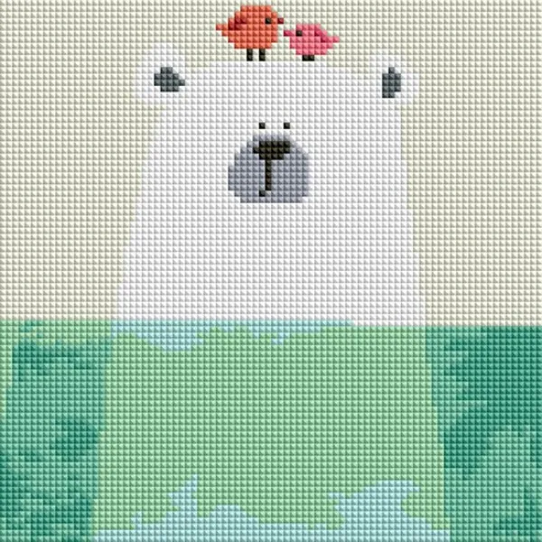 심심하다곰 캔버스형 보석십자수 25x25 없음