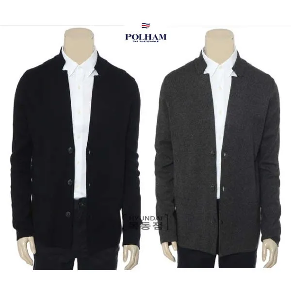 현대백화점 폴햄 Polham Phz4ec1020 남성용 코튼혼방 밴드 카라 브이넥 자켓