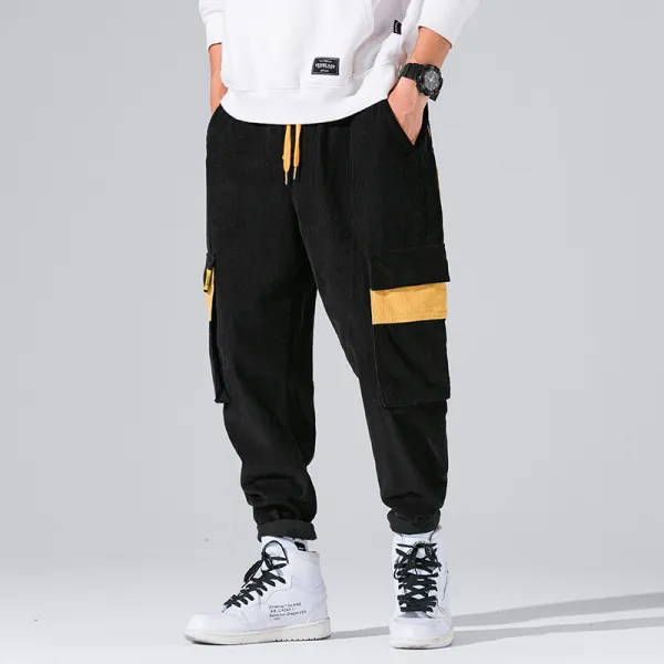 벨라루티 루즈핏 카고팬츠 배색 심플 데일리