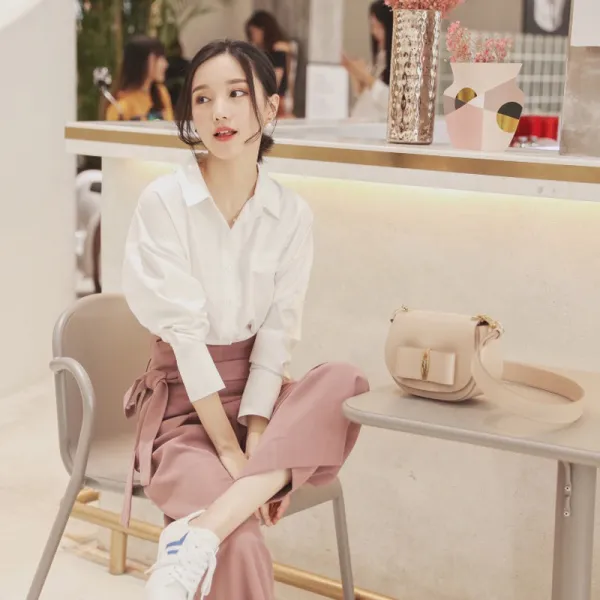 봄날 핑크와이드팬츠 겨울 가을 클래식 홍콩무드 늦바람 여신 인싸템 니켈 루즈핏 스타일리시 슬랙스 투수영복