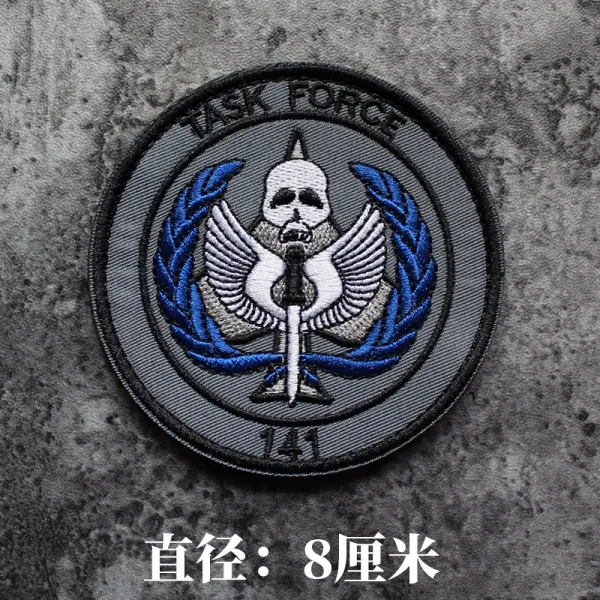 TACTKTF141특별 파견대 COD콜 오브 듀티 사기 뱃지 밀리터리 자수 매직 스티커 완장