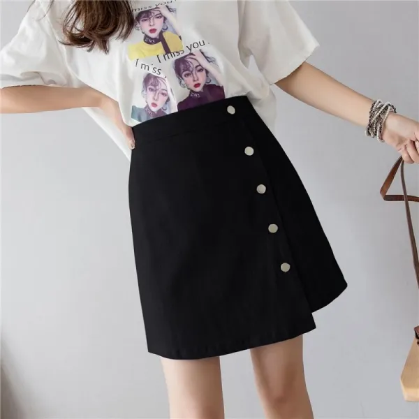 Kirahosi 미니스커트 하이웨스트 슬림핏 프릴 여성복 짧은치마 볼륨 184호 Aym169b