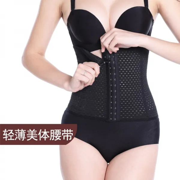 다이어트벨트 복대 여성 허리보정 얇은 지방감소 연소 체형보정 슬리밍 게으르다 체형관리 보호 3334455746, 블랙 S(적합 웨이스트 65-72cm